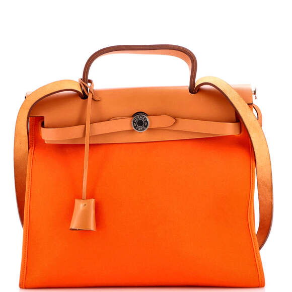 Hermes Handbags - Hermes Herbag Zip Leather And Toile 31 #252602H25B